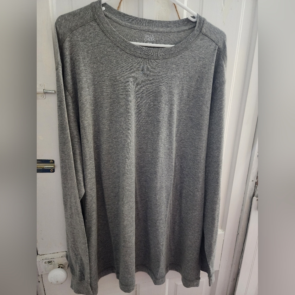 NWOT Mens long sleeve gray tshirt size XXL by Falls Creek